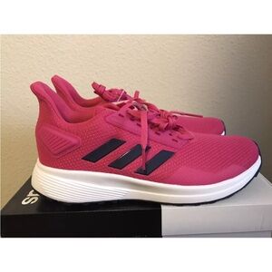 Adidas Duramo 9 Running Shoes Girls Size 7 Pink / Navy Blue Sneakers No Box